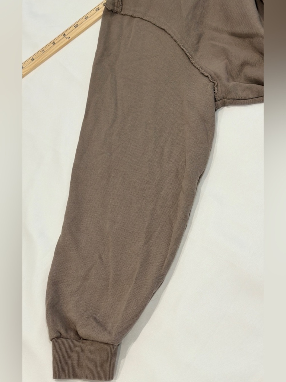 YoungLA Cropped Zip Hoodie in Taupe - Picture 9 of 12